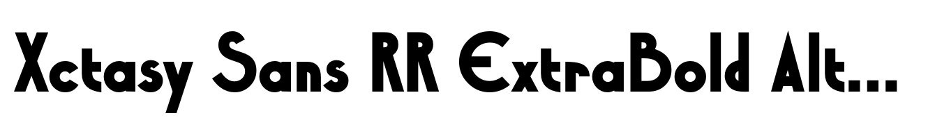 Xctasy Sans RR ExtraBold Alternates